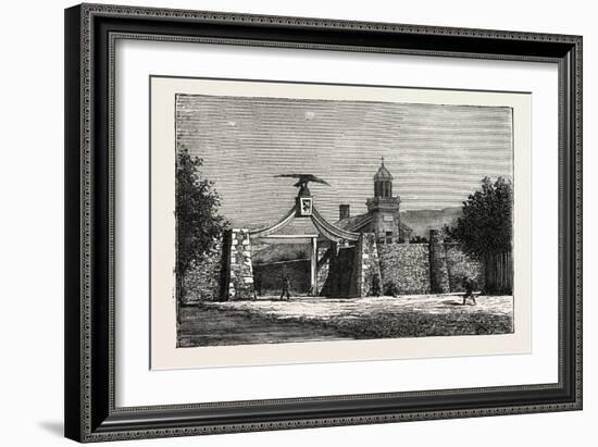 The Eagle-Gate of Brigham Young's School, 1870s-null-Framed Giclee Print