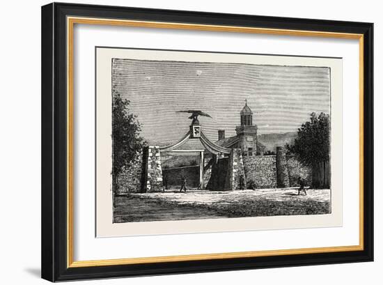 The Eagle-Gate of Brigham Young's School, 1870s-null-Framed Giclee Print