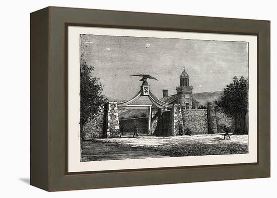 The Eagle-Gate of Brigham Young's School, 1870s-null-Framed Premier Image Canvas