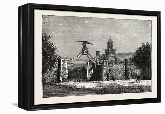 The Eagle-Gate of Brigham Young's School, 1870s-null-Framed Premier Image Canvas