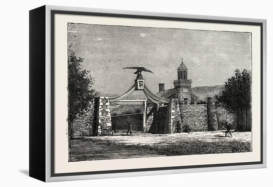 The Eagle-Gate of Brigham Young's School, 1870s-null-Framed Premier Image Canvas