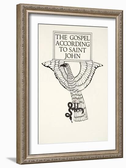 The Eagle of St.John, 1931-Eric Gill-Framed Giclee Print