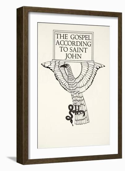 The Eagle of St.John, 1931-Eric Gill-Framed Giclee Print