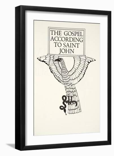 The Eagle of St.John, 1931-Eric Gill-Framed Giclee Print