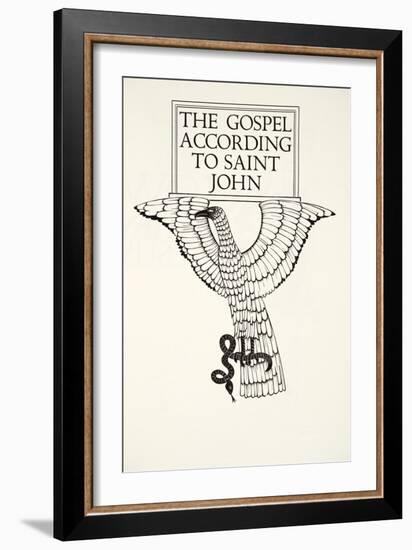 The Eagle of St.John, 1931-Eric Gill-Framed Giclee Print