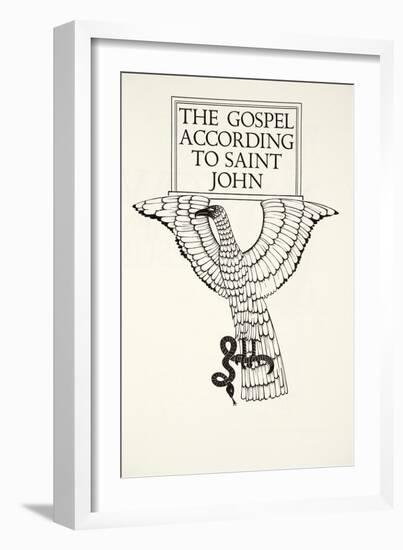 The Eagle of St.John, 1931-Eric Gill-Framed Giclee Print