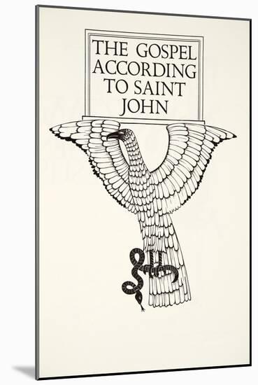 The Eagle of St.John, 1931-Eric Gill-Mounted Giclee Print