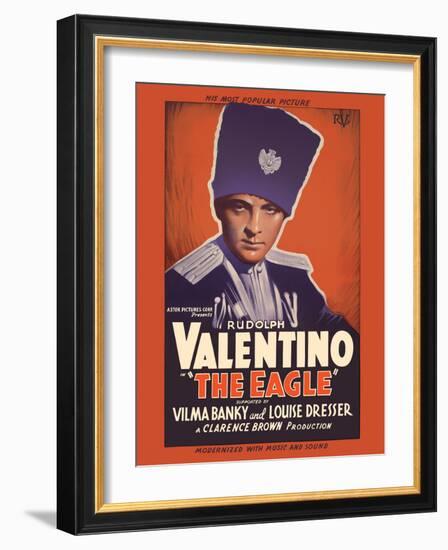 The Eagle - Starring Rudolph Valentino, Vilma Banky & Louise Dresser, Vintage Movie Poster, 1925-Pacifica Island Art-Framed Art Print