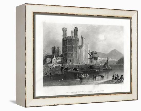 The Eagle Tower, Carnarvon Castle, Caernarfon, North Wales, 1860-JC Armytage-Framed Premier Image Canvas