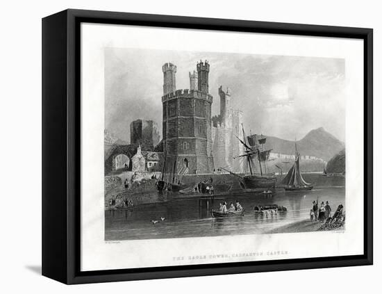 The Eagle Tower, Carnarvon Castle, Caernarfon, North Wales, 1860-JC Armytage-Framed Premier Image Canvas