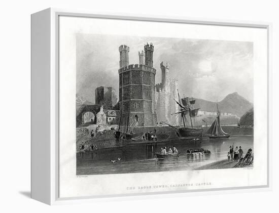 The Eagle Tower, Carnarvon Castle, Caernarfon, North Wales, 1860-JC Armytage-Framed Premier Image Canvas