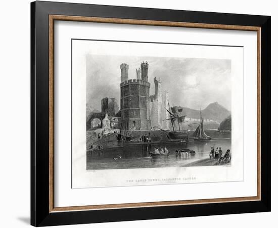 The Eagle Tower, Carnarvon Castle, Caernarfon, North Wales, 1860-JC Armytage-Framed Giclee Print