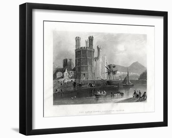 The Eagle Tower, Carnarvon Castle, Caernarfon, North Wales, 1860-JC Armytage-Framed Giclee Print