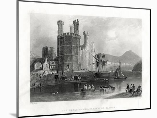 The Eagle Tower, Carnarvon Castle, Caernarfon, North Wales, 1860-JC Armytage-Mounted Giclee Print