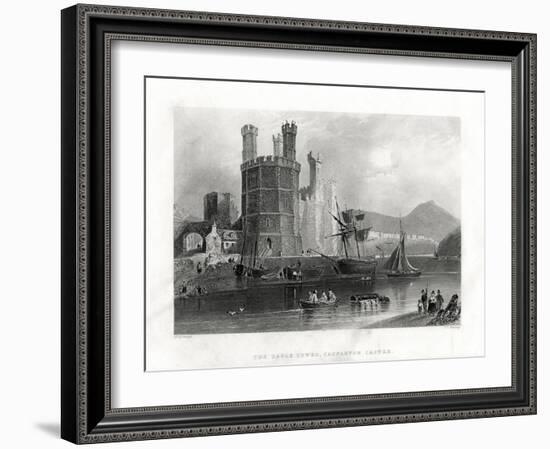 The Eagle Tower, Carnarvon Castle, Caernarfon, North Wales, 1860-JC Armytage-Framed Giclee Print