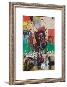 The ear is coming back (oil on canvas)-Aaron Bevan-Bailey-Framed Giclee Print