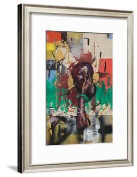 The ear is coming back (oil on canvas)-Aaron Bevan-Bailey-Framed Giclee Print