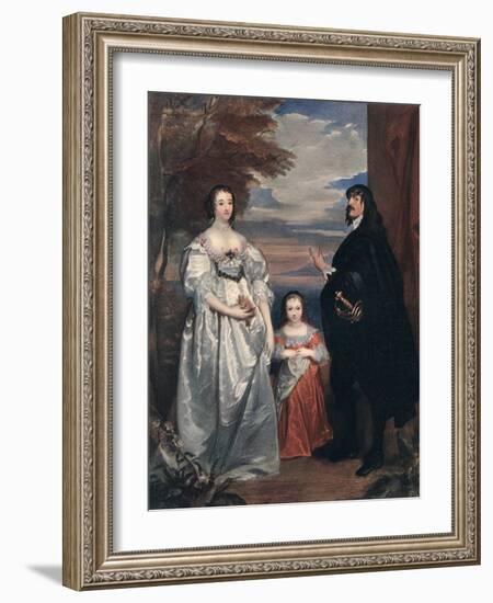 The Earl and Countess of Derby and Child, 1632-1641-Sir Anthony Van Dyck-Framed Giclee Print