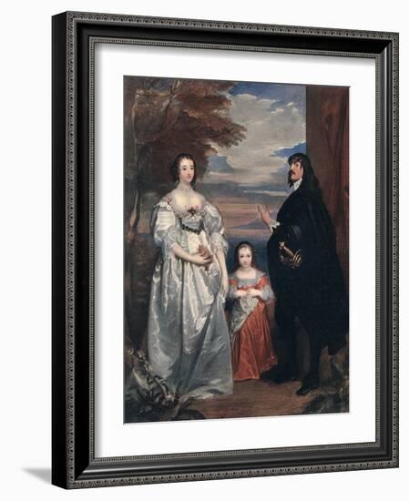 The Earl and Countess of Derby and Child, 1632-1641-Sir Anthony Van Dyck-Framed Giclee Print