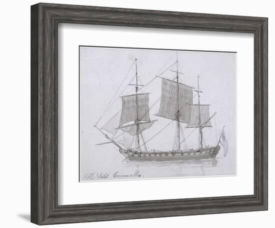 The Earl Cornwallis, C.1786-94 (Pen and Ink and Wash on Paper)-Thomas Daniell-Framed Giclee Print