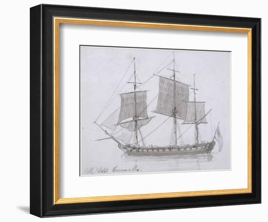 The Earl Cornwallis, C.1786-94 (Pen and Ink and Wash on Paper)-Thomas Daniell-Framed Premium Giclee Print