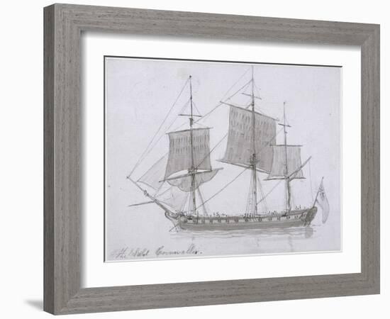 The Earl Cornwallis, C.1786-94 (Pen and Ink and Wash on Paper)-Thomas Daniell-Framed Giclee Print