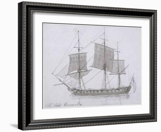 The Earl Cornwallis, C.1786-94 (Pen and Ink and Wash on Paper)-Thomas Daniell-Framed Giclee Print