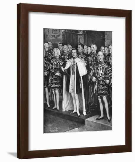 The Earl Marshal, Heralds, and Other Officers of Arms, Coronation of George VI, 12 May 1937-W Smithson Broadhead-Framed Giclee Print