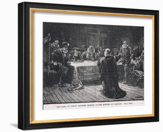 The Earl of Arran Accusing Morton of the Murder of Darnley 1581-William Brassey Hole-Framed Giclee Print