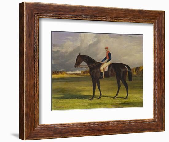 The Earl of Chesterfield's Filly 'Industry', with W. Scott Up, in a Landscape-John Frederick Herring I-Framed Giclee Print