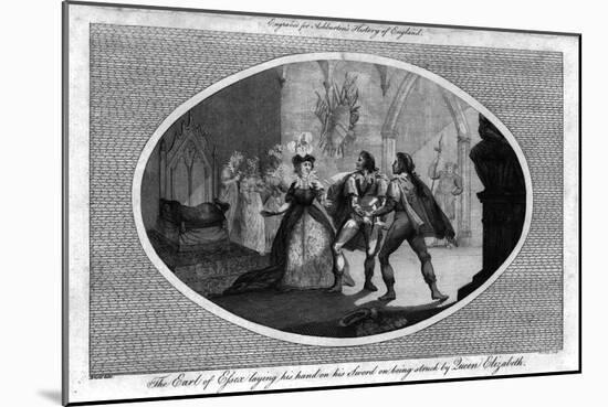 'The Earl of Essex laying his hand on his Sword on being struck by Queen Elizabeth.', (1792)-Unknown-Mounted Giclee Print