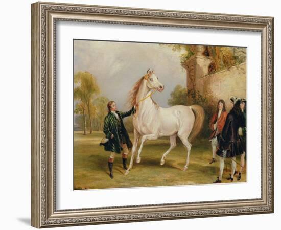 The Earl of Godolphin's 'Roxana' Held by Her Jockey, 1845-Francis Calcraft Turner-Framed Giclee Print