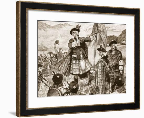 The Earl of Mar Raising the Pretender's Standard-null-Framed Giclee Print