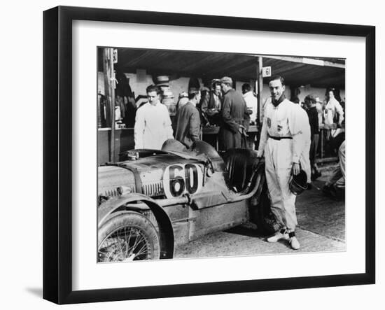 The Earl of March with a C Type MG, 1931-null-Framed Photographic Print