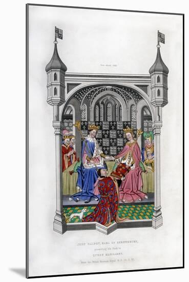 The Earl of Shrewsbury Presenting His Book to Queen Margaret, C1445-Henry Shaw-Mounted Giclee Print