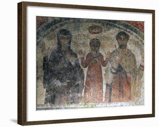 The Earliest Representation of San Gennaro (St Januarius), Catacombs of San Gennaro, Naples, Italy-Oliviero Olivieri-Framed Photographic Print