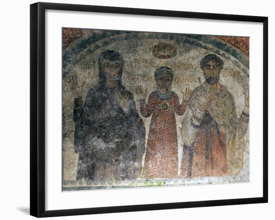 The Earliest Representation of San Gennaro (St Januarius), Catacombs of San Gennaro, Naples, Italy-Oliviero Olivieri-Framed Photographic Print