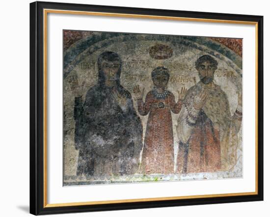 The Earliest Representation of San Gennaro (St Januarius), Catacombs of San Gennaro, Naples, Italy-Oliviero Olivieri-Framed Photographic Print