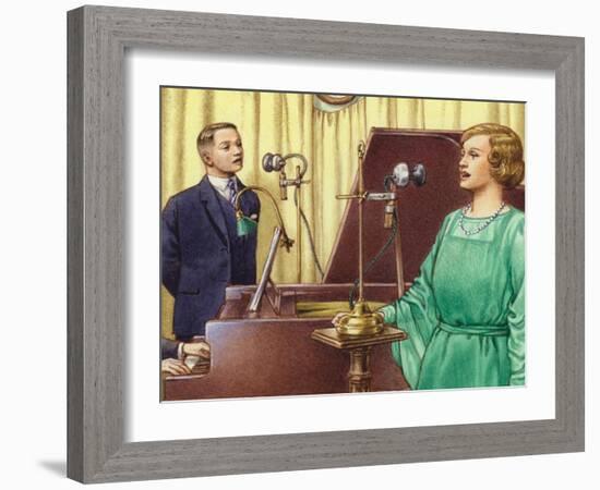 The Early Days of Studio Broadcasting at the Bbc-Pat Nicolle-Framed Giclee Print