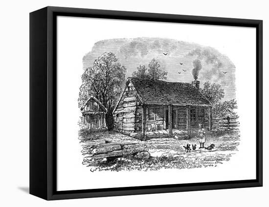 The Early Home of Abraham Lincoln, Gentryville, Indiana, 19th Century-null-Framed Premier Image Canvas