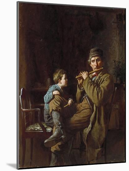 The Earnest Pupil, 1881-Eastman Johnson-Mounted Giclee Print