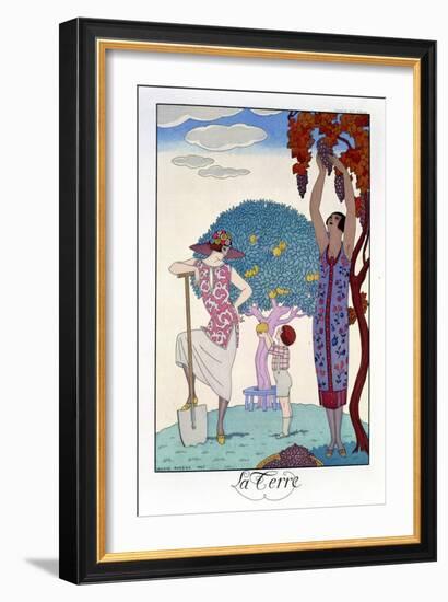 The Earth, 1925-Georges Barbier-Framed Giclee Print