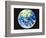 The earth, computer graphic, black background-null-Framed Photographic Print