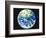 The earth, computer graphic, black background-null-Framed Photographic Print