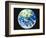 The earth, computer graphic, black background-null-Framed Photographic Print