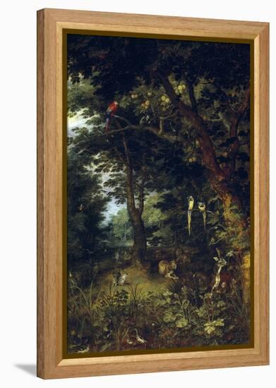 The Earthly Paradise, Ca. 1620, Flemish School-Jan Brueghel the Younger-Framed Premier Image Canvas