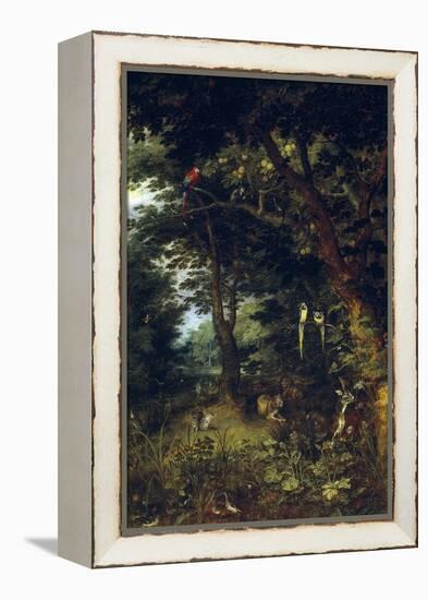 The Earthly Paradise, Ca. 1620, Flemish School-Jan Brueghel the Younger-Framed Premier Image Canvas