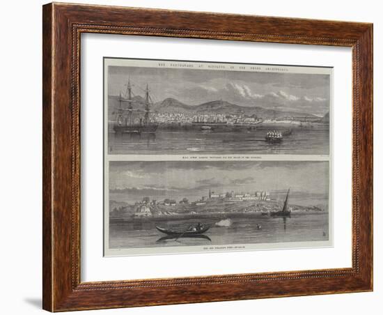 The Earthquake at Mitylene, in the Greek Archipelago-null-Framed Giclee Print