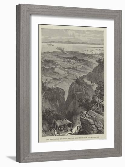 The Earthquake in Japan, View of Kobe from Near the Waterfall-null-Framed Giclee Print