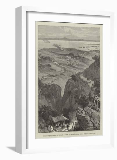 The Earthquake in Japan, View of Kobe from Near the Waterfall-null-Framed Giclee Print